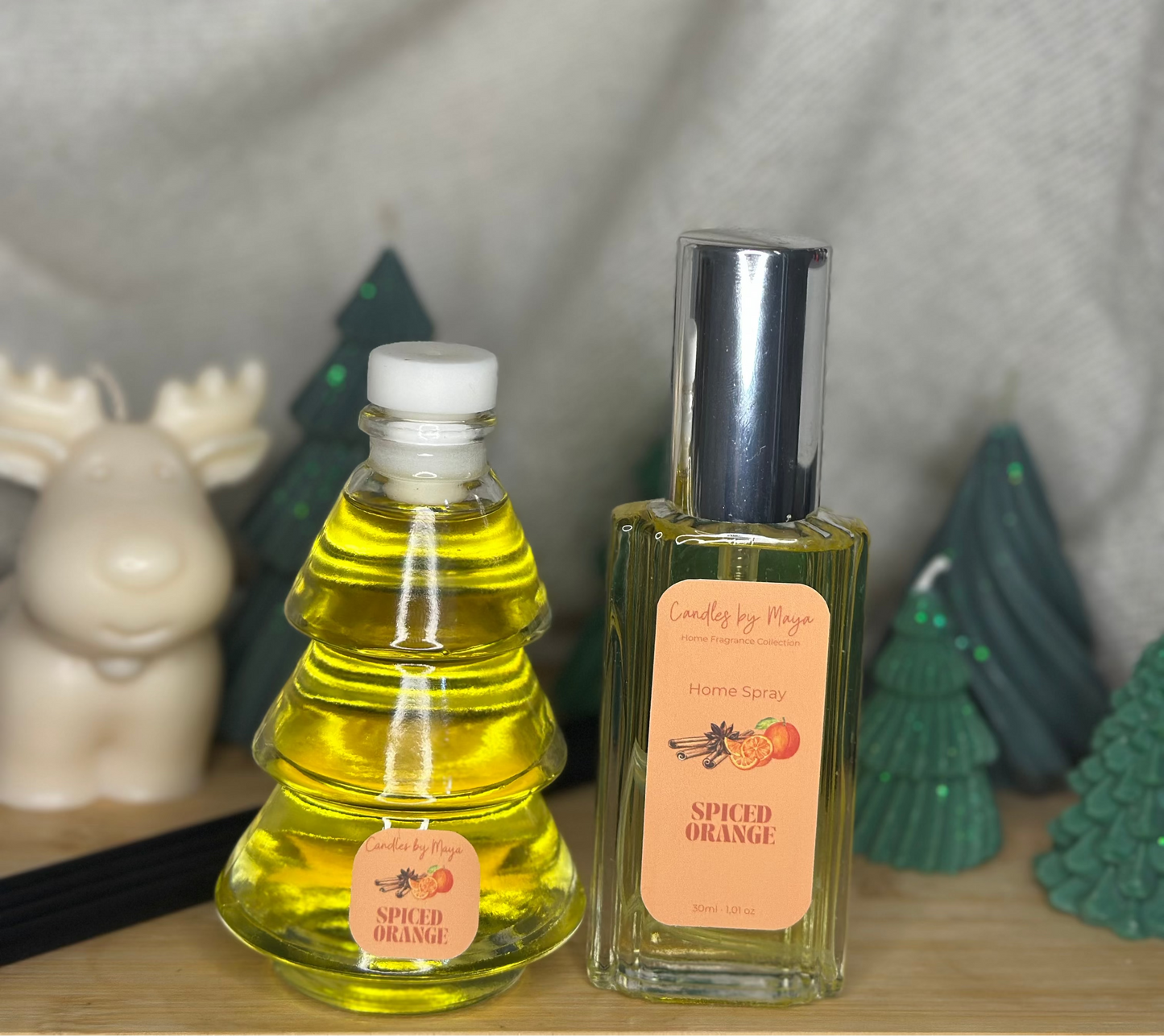 Spiced orange - Set reed diffuser & home spray