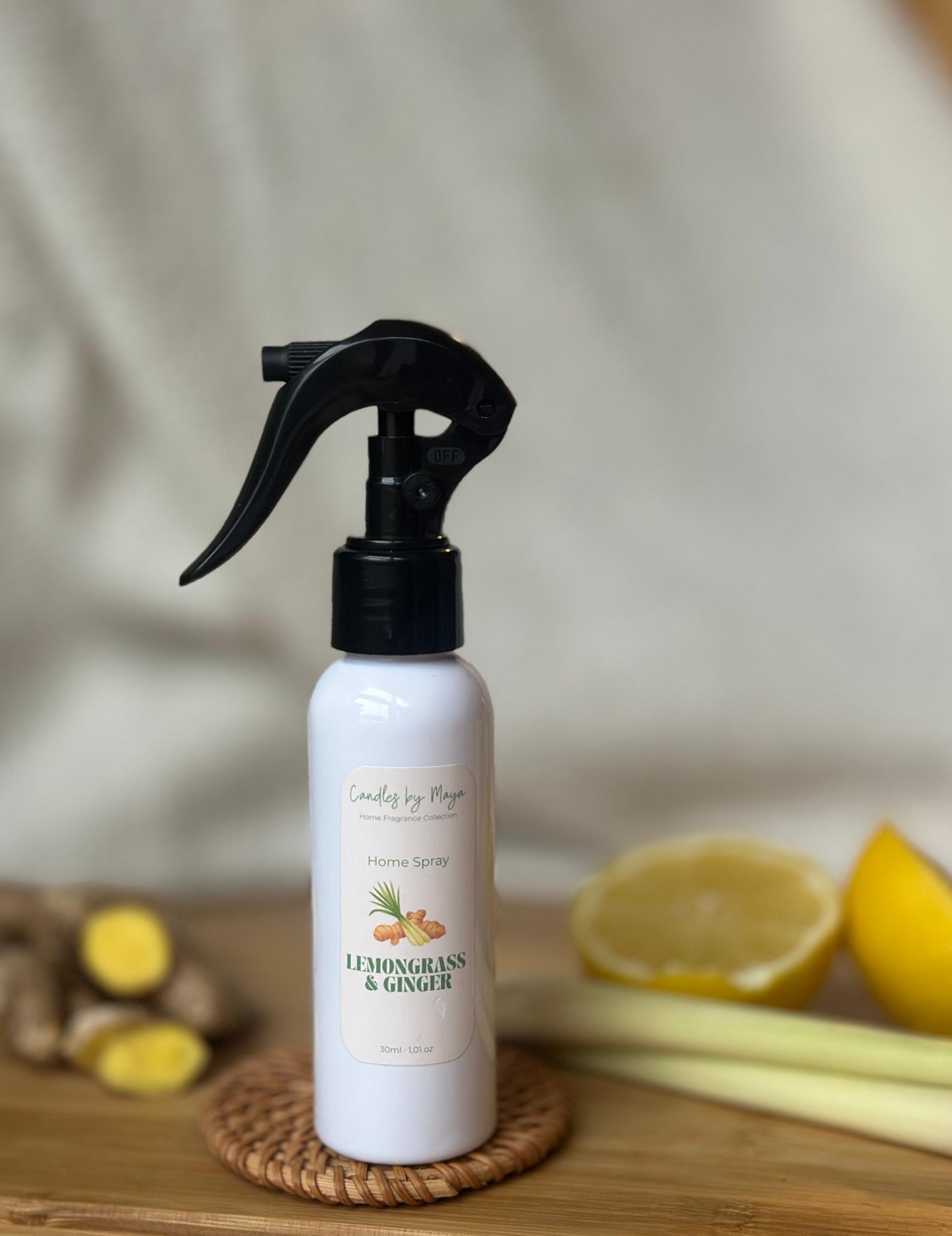 Lemongrass & Ginger – Home Spray (80ml)